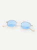 Polygon Frame Tinted Lens Sunglasses