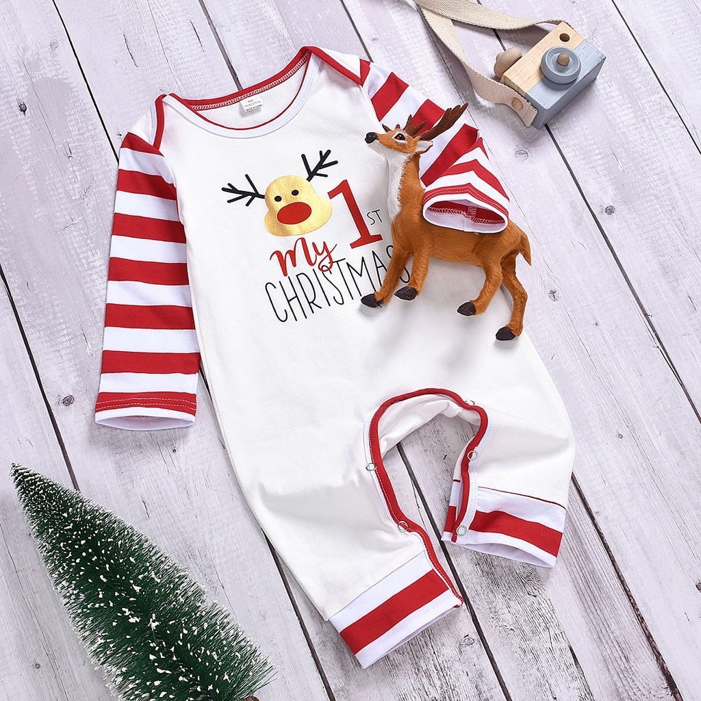 Baby Girls Christmas Clothes Set Cartoon Deer